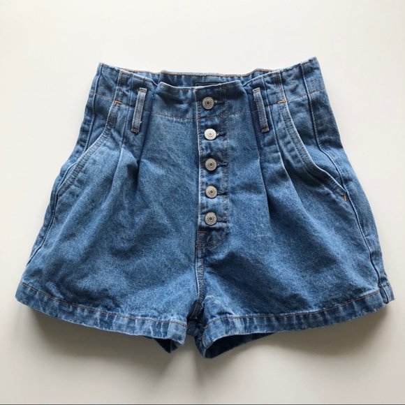 Abercrombie & Fitch Paperbag High Waisted Shorts - Picture 1 of 7